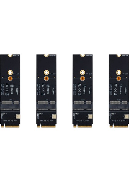 4x Kablosuz M.2 A+E Anahtar Yuvası M.2 M Teay Wıfı Bluetooth Adaptörü AX200 9260 BCM94352Z Kart Nvme Pcı Express SSD Bağlantı Noktası (Yurt Dışından)