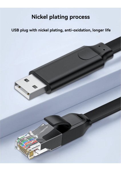 USB - RJ45 Konsol Kablosu RS232 Dizüstü Bilgisayar Için Seri Adaptör USB RJ45 8P8C Dönüştürücü Konsol Kablosu 180CM (Yurt Dışından) fırsatları
