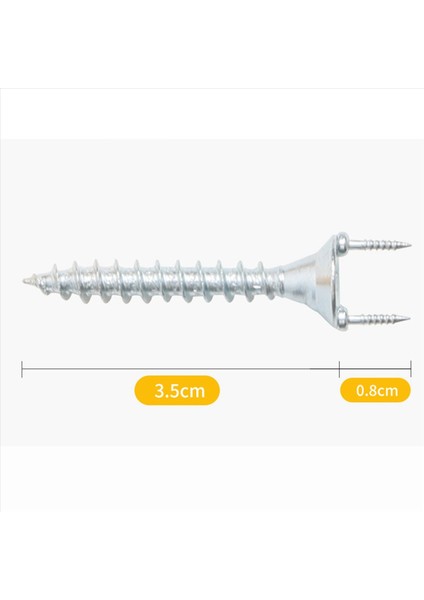 100PCS Dikişsiz Çiviler Çift Başlı Vidalı Masif Ahşap Süpürgelik Dikişsiz Tırnaklar Ayak Hattı Özel Çiviler Güvenlik Vidaları (Yurt Dışından) fırsatları