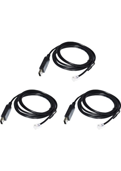 3x USB-RJ11 RJ12 6P4C Adaptör Seri Kontrol Kablosu Eqmod Kablosu Az-Gtı Mount Connect Için El Kontrol Kablosu, 1.8m (Yurt Dışından)