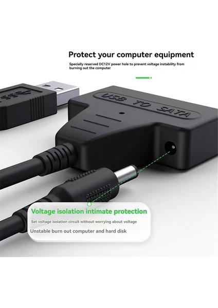2.5 Inç Ssd/hdd Sürücüleri Için Sata - USB 3.0 Adaptör Kablosu, 5gbps Hıza Kadar Destek (Yurt Dışından) fırsatları