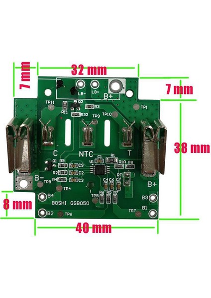 Bosch 18V BAT610 BAT609 BAT618 Lityum Iyon Pil Kutusu Şarj Koruma Devre Kartı Pcb (Yurt Dışından) modelleri