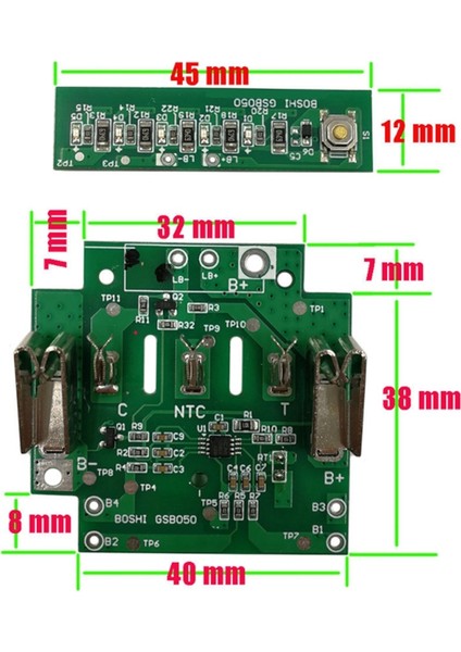 Bosch 18V BAT610 BAT609 BAT618 Lityum Iyon Pil Kutusu Şarj Koruma Devre Kartı Pcb (Yurt Dışından) fırsatları