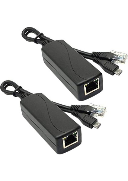 2x Micro-Usb Poe Splitter 48V-5V2A/3A Mini USB Güç Kaynağı Ulusal Standardı Akıllı Telefon Şarjı (Yurt Dışından)
