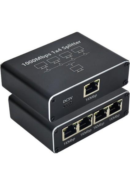5 Port Gigabit Ethernet Switch, USB Güç Kablosu, 1000MBPS Ethernet Splitter 1 Ila 4 Out, Cat 5/5e/6/7/8 Için (Yurt Dışından)