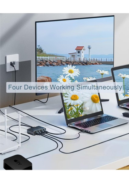 5 Port Gigabit Ethernet Switch, USB Güç Kablosu, 1000MBPS Ethernet Splitter 1 Ila 4 Out, Cat 5/5e/6/7/8 Için (Yurt Dışından) fiyatları