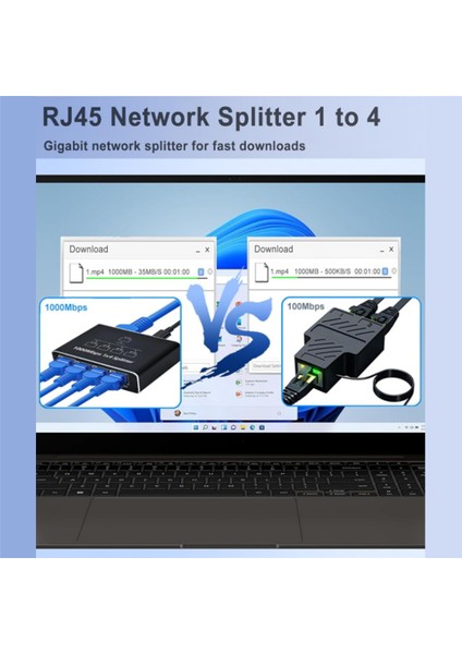 5 Port Gigabit Ethernet Switch, USB Güç Kablosu, 1000MBPS Ethernet Splitter 1 Ila 4 Out, Cat 5/5e/6/7/8 Için (Yurt Dışından) modelleri