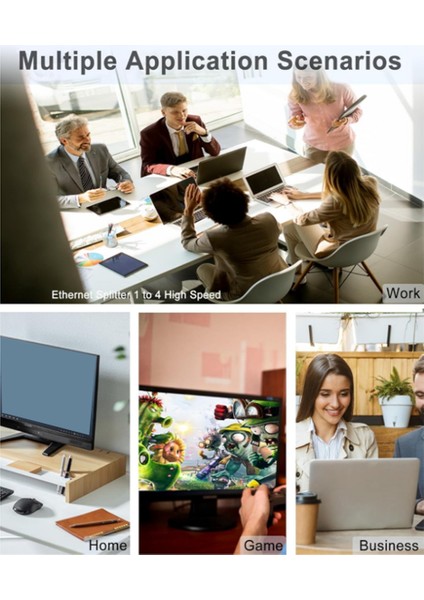 5 Port Gigabit Ethernet Switch, USB Güç Kablosu, 1000MBPS Ethernet Splitter 1 Ila 4 Out, Cat 5/5e/6/7/8 Için (Yurt Dışından) fırsatları