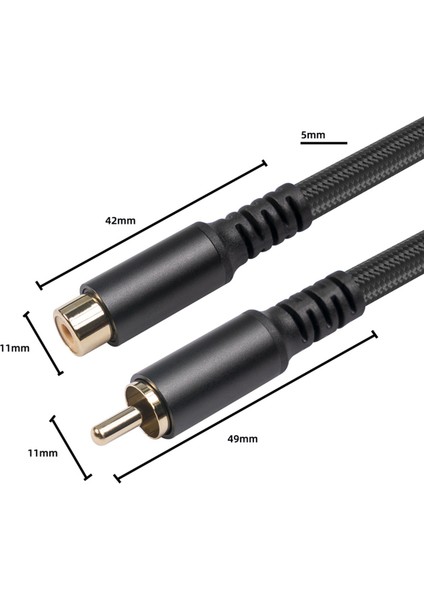 4x Rca Uzatma Kablosu Rca Sesli Video Kablosu Rca Hoparlör, Subwoofer, Kamera, Hdtv, 1.8m Için Kadın Kablosu (Yurt Dışından) fırsatları