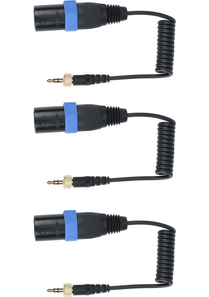 3x Saramonik Kilitleme Tipi 3.5mm Ila 3.5mm Trs - Xlr Erkek Mikrofon Çıkışı Kablosuz Alıcılar Için Evrensel Ses Kablosu (Yurt Dışından)