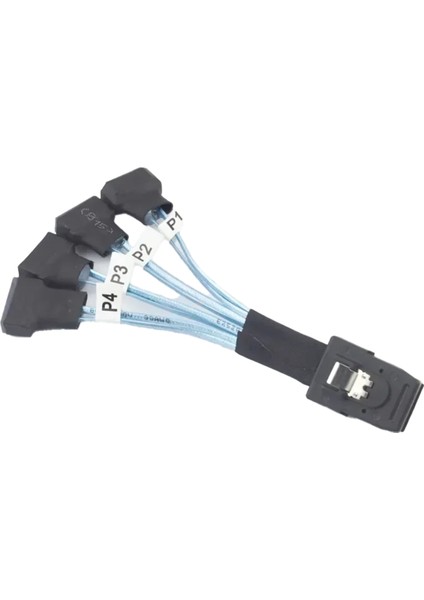 Mini Sas Sas SFF-8087 Ila 4x Sata Erkek 3.0 SSD Yüksek Hızlı Veri Aktarım Kablosu 1 Ila 4 0.3m Bilgisayar Kabloları Donanım Kabloları (Yurt Dışından)
