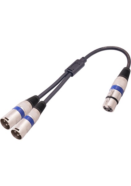 3 Pin Xlr Dişi Ila Çift Xlr Erkek Y Ayırıcı Kablosu, Xlr Ayırıcı Kablosu, Mikrofon Ayırıcı Kablosu Ses Adaptörü, 50CM, B (Yurt Dışından) modelleri