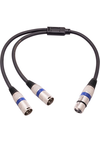 3 Pin Xlr Dişi Ila Çift Xlr Erkek Y Ayırıcı Kablosu, Xlr Ayırıcı Kablosu, Mikrofon Ayırıcı Kablosu Ses Adaptörü, 50CM, B (Yurt Dışından) fırsatları