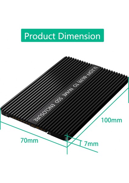 M.2 (Ngff) Nvme Ssd-U.2 (SFF-8639) Termal Ped ile 2.5 Inç SSD Adaptörü, M.2 Nvme Ssd&#39;yi Sata Için Değil U.2&#39;ye Dönüştürün (Yurt Dışından) fırsatları