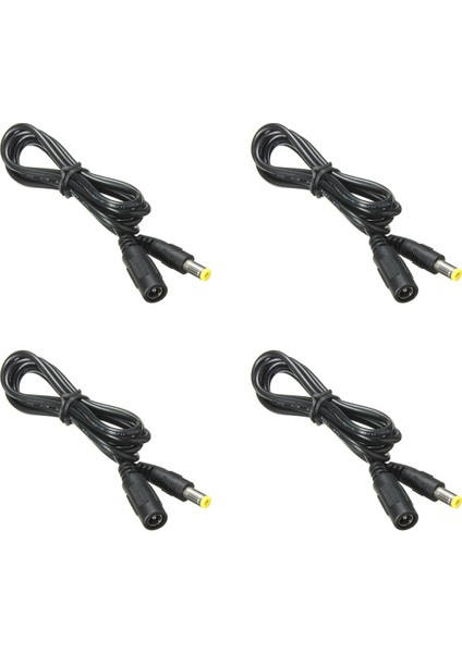 4pcs 5.5mm x 2,1mm Dc Güç Jack Erkek - Kadın Uzatma Kablosu Kablosu Kurşun Konnektörü Uzunluk: 1,2 M (Yurt Dışından)