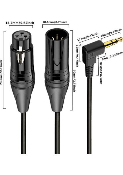 Xlr Kablosu 3,5 mm - Xlr Dişi Ses Kablosu Aux Aux Aux Mikrofon Mikser Hoparlörler Amplifikatörleri Için Ses Kablosu (Yurt Dışından) modelleri