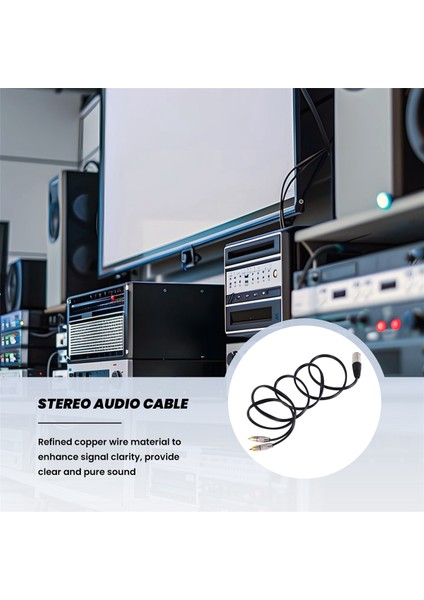 1 Xlr Erkek - 2 Rca Erkek Fiş Stereo Ses Kablo Konnektörü Y Mikrofon Karıştırma Konsolu Amplifikatörü (1.5m) (Yurt Dışından) fırsatları
