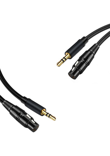 Ses Kablosu 3.5 Ila Xlr Dişi Ila Xlr Mikrofon Amplifikatör Hoparlör Ses Kablosu 3.5mm Kriko - Xlr Kablosu 2M/6.56FT (Yurt Dışından)