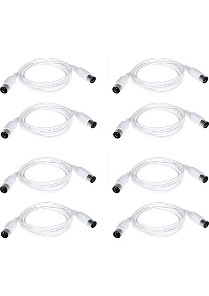 8pcs Midi Uzatma Kablosu 5 Pin Erkek 5 Pin Erkek Elektrikli Piyano Klavye Enstrümanı Pc Kablosu, 1.5m (Yurt Dışından)