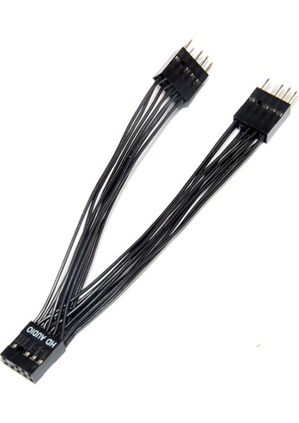 3x Anakart Audio Hd Uzatma Kablosu 9pin 1 Dişi - 2 Erkek Y Ayırıcı Kablosu Pc Için Siyah 10CM (Yurt Dışından) fiyatları