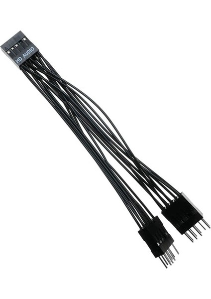 3x Anakart Audio Hd Uzatma Kablosu 9pin 1 Dişi - 2 Erkek Y Ayırıcı Kablosu Pc Için Siyah 10CM (Yurt Dışından) modelleri