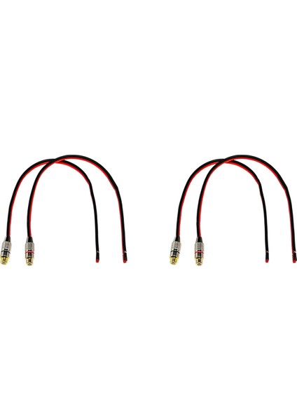 4x Hoparlör Tel 14 Awg Fono Rca Dişi Jak, 2 Kanal (Yurt Dışından)