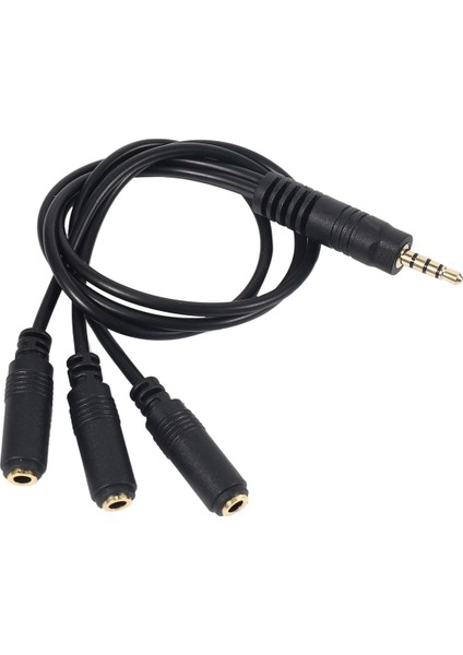 3.5mm Stereo Audio Splitter Kablosu Altın Kaplama 3.5mm (1/8 Inç) Trrs Stereo Fiş Erkek 3 x 1/8 Inç 3.5mm Stereo Jakı Dişi 1 Giriş 3 Çıkış Stereo Audio Aux Ayırma Kablosu (Yurt Dışından) fırsatları