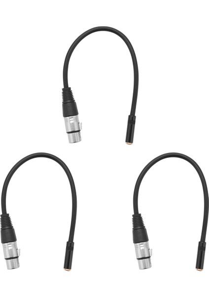 3x 0.3m Tel 3 Pin Xlr Dişi - 3.5mm Trs 1/8 Inç Dişi Stereo Ses Adaptörü Mikrofon Kablosu (Yurt Dışından)
