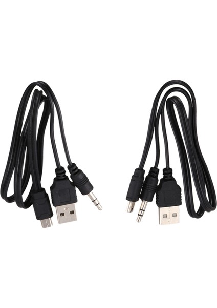 USB 2.0 Mını To Mını A. 35MM Jack Fiş Ses Veri Kablosu 45CM 4 Pcs (Yurt Dışından) fırsatları