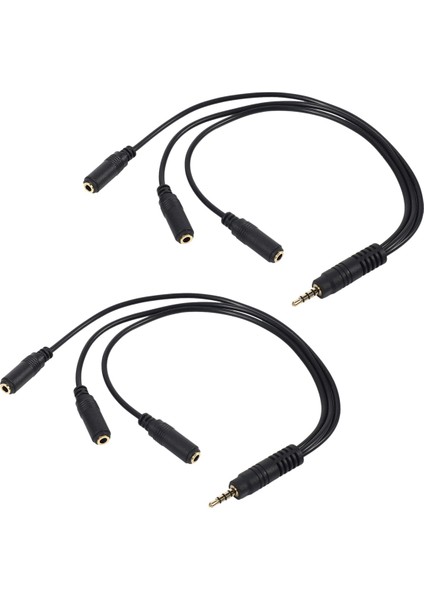 2x 3,5mm Stereo Ses Ayırıcı Kablosu Altın Kaplama 3.5mm (1/8 Inç) Trrs Stereo Fiş Erkek 3 x 1/8 Inç (Yurt Dışından)