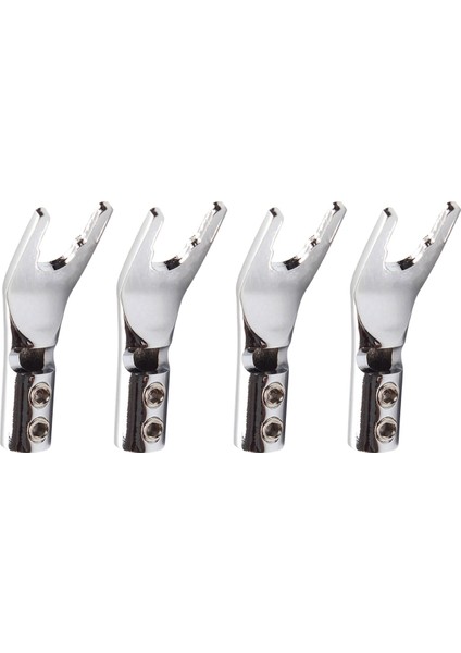16 Pcs Ses Jack Y Muz Tapası Lehim Tel Konektör U/y Rhodium Kaplama Bakır Vidalı Çatal Hifi Hoparlör Spade Konnektörü (Yurt Dışından) fiyatları