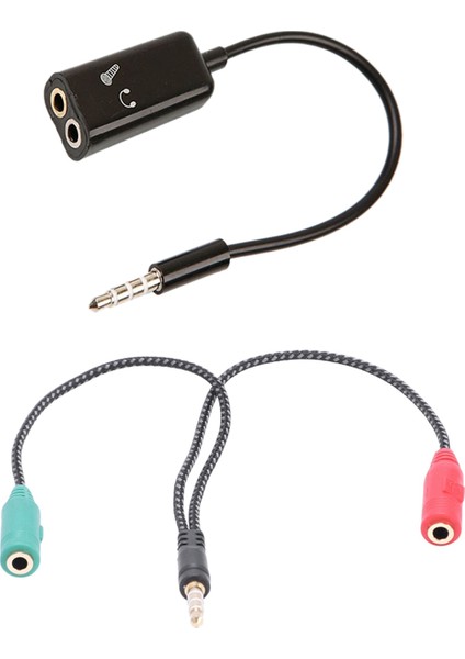 2 Adet Ayırıcı: 1 Adet 3.5mm Stereo Ses Ayırıcı Erkek Kulaklık Kulaklığı + Mikrofon Adaptörü ve 1 Pcs 3.5mm Ses Kulaklık Kulaklığı 2 Dişi Jack Kulaklık Mikrofon Ses Kablosu (Yurt Dışından) modelleri