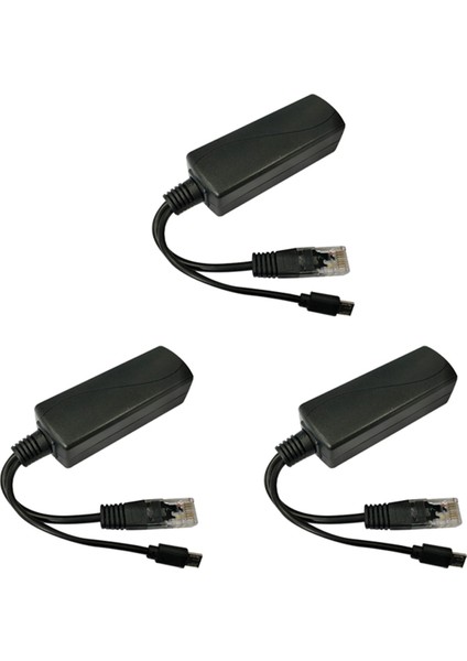 3x Micro-Usb Poe Splitter 48V-5V2A/3A Mini USB Güç Kaynağı Ulusal Standardı Akıllı Telefon Şarjı (Yurt Dışından)