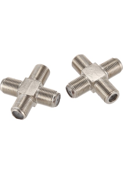 5 Paket 4 Yollu F Tipi Koaksiyel Kablo Ayırıcı Kombine Kadın Için 4 Dişi Video Vcr Anten Tv Kablosu Uydu, Gümüş (Yurt Dışından) fırsatları