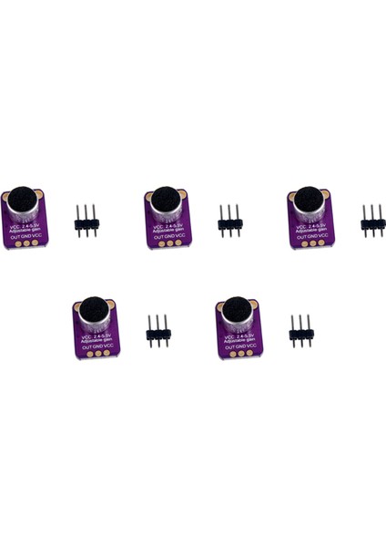 5x GY-MAX4466 Elektro Mikrofon Amplifikatör Sensörü Ayarlanabilir Kazanç (Yurt Dışından)