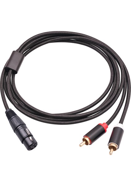 2x 3 Pin Xlr Dişi Ila Çift Rca Erkek Y Ayırıcı Kablosu, Mikser Amplifikatör Ses Kablosu, Stereo Ses Ara Bağlantı Kablosu, 1 Metre (Yurt Dışından) fiyatları