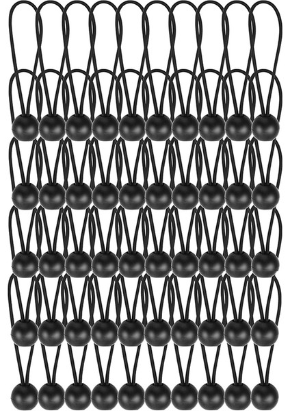 Ball Bungee Cords 6 Inç, 50 Adet Ağır Hizmet Tipi Bungee Topları, Toplarla Muşamba Bungee, Siyah Yüksek Elastik Bungee Bağları (Yurt Dışından)