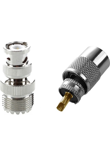 2 Pcs Bnc Erkek Fişi Uhf SO239 Kadın Rf Koaksiyel Rf Konektörü ve 5 Pcs Uhf PL259 Rg8 Için Fiş Lehim Konnektörü (Yurt Dışından) fiyatları