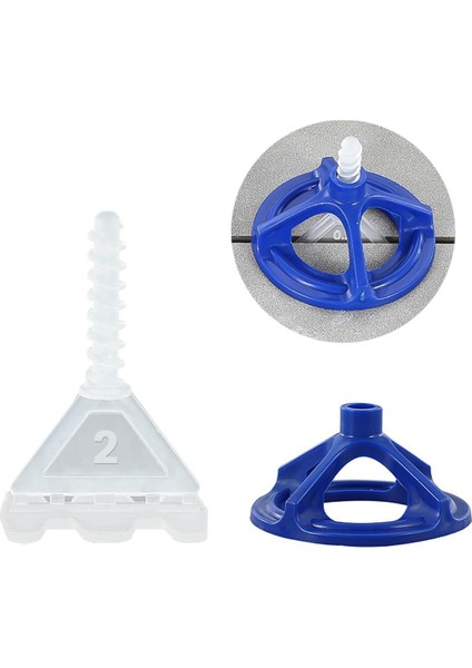 Kiremit Tesviye Sistemi, 50 Yeniden Kullanılabilir Fındık ve 100 Taban, Kendi Yapışkan Zemin Fayansları Için Karo Malzer Tespit Sistemi (Yurt Dışından)