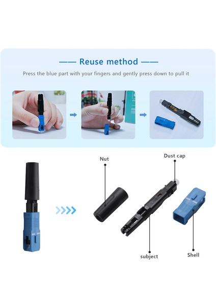 50 Pcs Gömülü Sc Upc Fiber Optik Hızlı Konektör Ftth Tek Modlu Fiber Optik Sc Hızlı Konektör Sc Adaptör Alan Montajı (Yurt Dışından) indirimleri