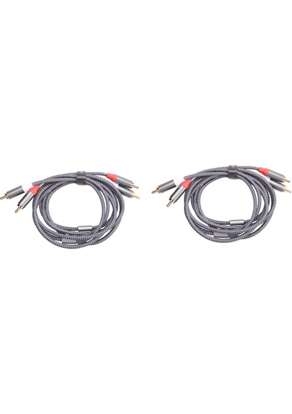2x Rca Stereo Kablo, [6ft/1.8m, Çift Korumalı Altın Kaplama] 2rca Erkek Ila 2rca Erkek Stereo Ses Kablosu Ev Sineması Için (Yurt Dışından)