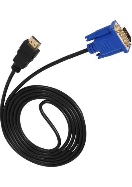 2x Hdtv HDMI Altın Erkek-Vga Hd-15 Erkek 15PIN Adaptör Kablosu 6ft 1.8m 1080P (Yurt Dışından) fırsatları