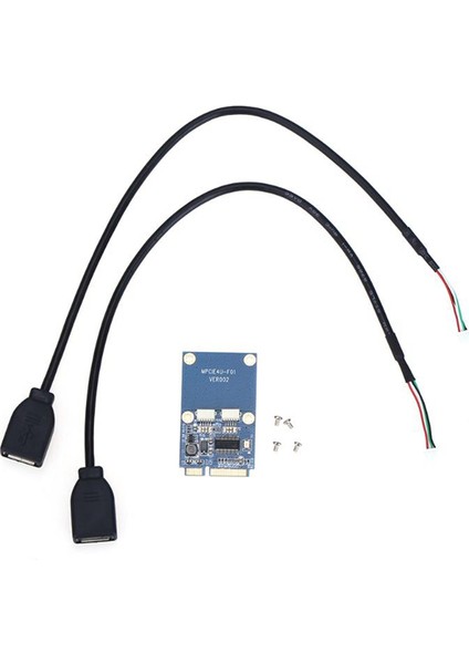 Mini Pcı-E Pcı Express-Çift USB Adaptör Mpcie-5 Pin 2 Bağlantı Noktası Usb2.0 Dönüştürücü Tam/yarım Yükseklik Mini Kart (Yurt Dışından)