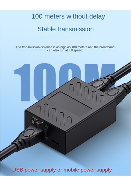 1 Ila 2 Ethernet Ağ Kablo Ağı RJ45 Ayrıştırıcı 100M Kuplör Konnektörü Genişletici Adaptörü Bilgisayar Yönlendirici Kablosu (Yurt Dışından)