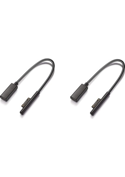 Surface Için 2x Usb-C Şarj Kablosu Surface Pro7 Go2 Pro6 5/4/3 Laptop1/2/3 Için Uyumlu ve Yüzey Kitabı Için (Yurt Dışından)