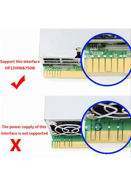 3x Breakout Tahtası 17 Port 6pin LED Ekran Güç Modülü Sunucu Kart Adaptörü Hp 1200W 750W Psu Gpu Madenciliği Btc (Yurt Dışından) indirimleri