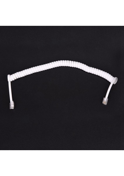 2x 1.5m 4.9ft Beyaz Esnek Rj9 4P4C Ahize Telefon Buzlu Kablo Kablosu (Yurt Dışından) indirimleri