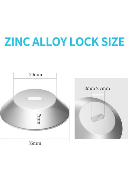 Dizüstü Bilgisayarları, Tabletleri, Monitörleri, iPhone Akıllı Telefonu Kilitlemek Için Kablolar Için Yuvalı Ankraj Plakası Yapıştırıcı Güvenlik Plakası (Yurt Dışından) fiyatları