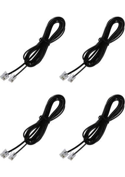4x RJ11 6P4C Telefon Kablo Kablosu Adsl Modem 2 Metre (Yurt Dışından)