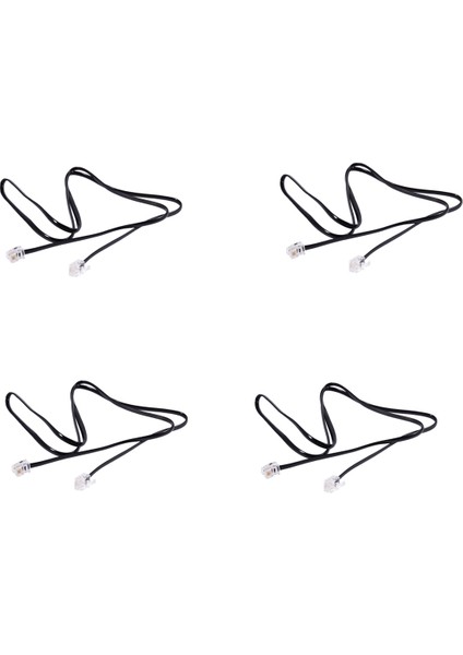 4x RJ11 6P4C Telefon Kablo Kablosu Adsl Modem 1 Metre (Yurt Dışından)